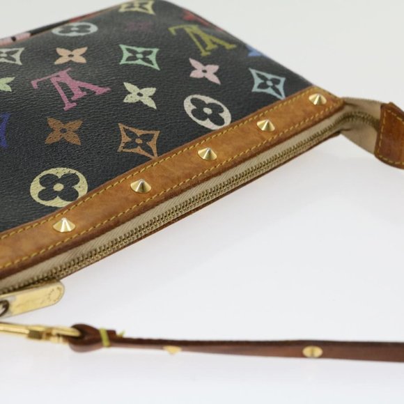 Louis Vuitton Multicolor Multicolore Black Murakami Pochette w Dustbag - Picture 11 of 16